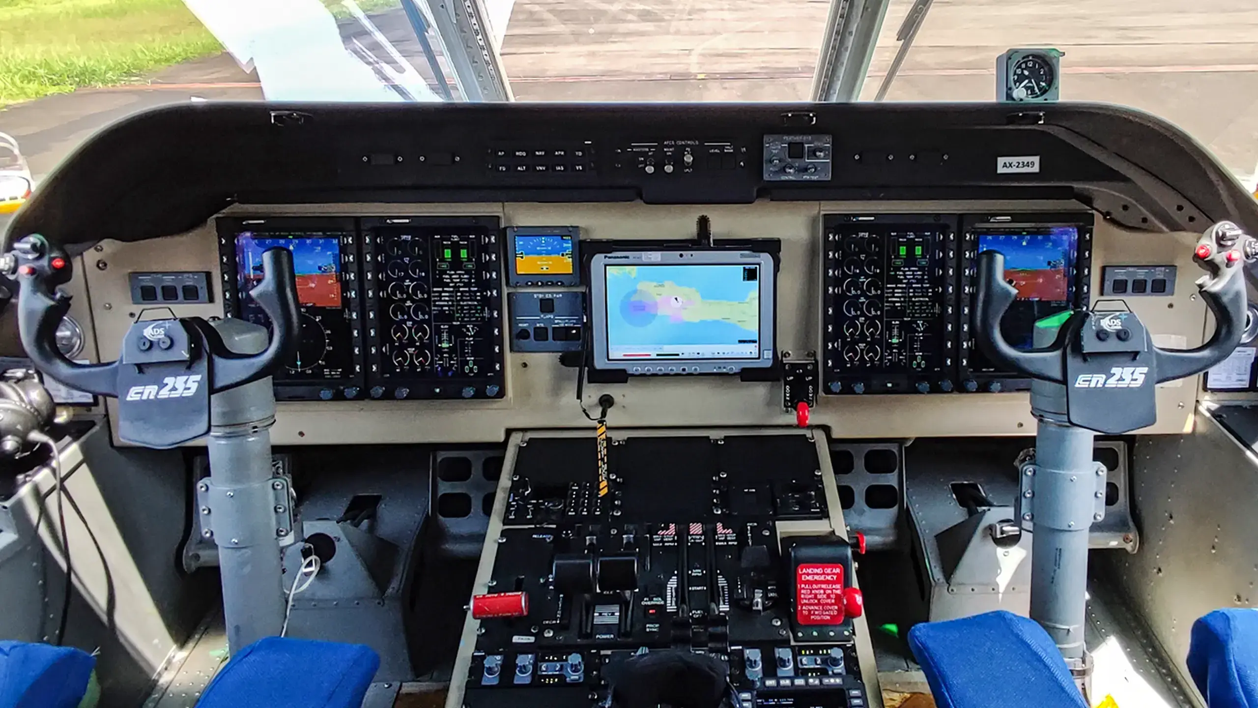 image of the CASA CN-235 cockpit