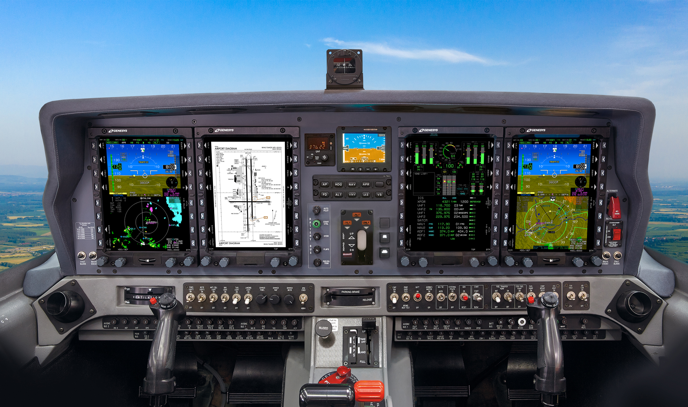 image of the Grob G 120TP cockpit